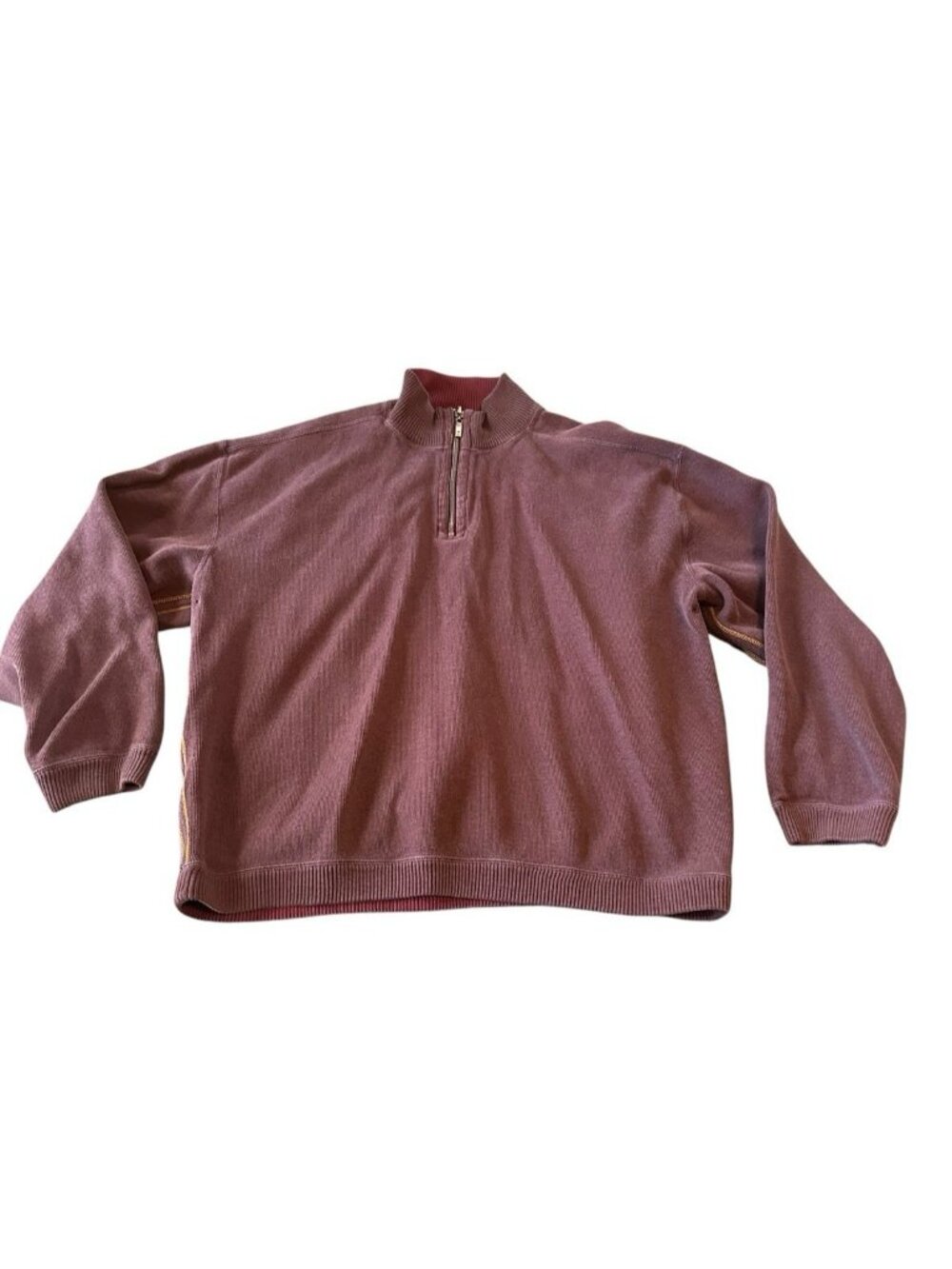 Tommy Bahama Men's XXL Long Sleeve Red 1/4 Zip Pullover Sweater Y2K Preppy Gorp